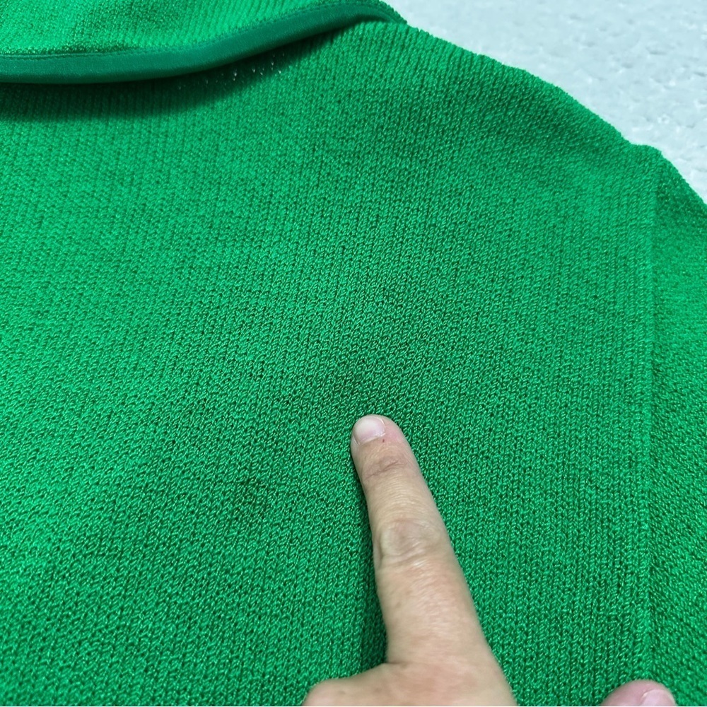Vintage St. John by Marie Grey Green Collar Button Blouse Women’s Size 6 - Picture 12 of 13